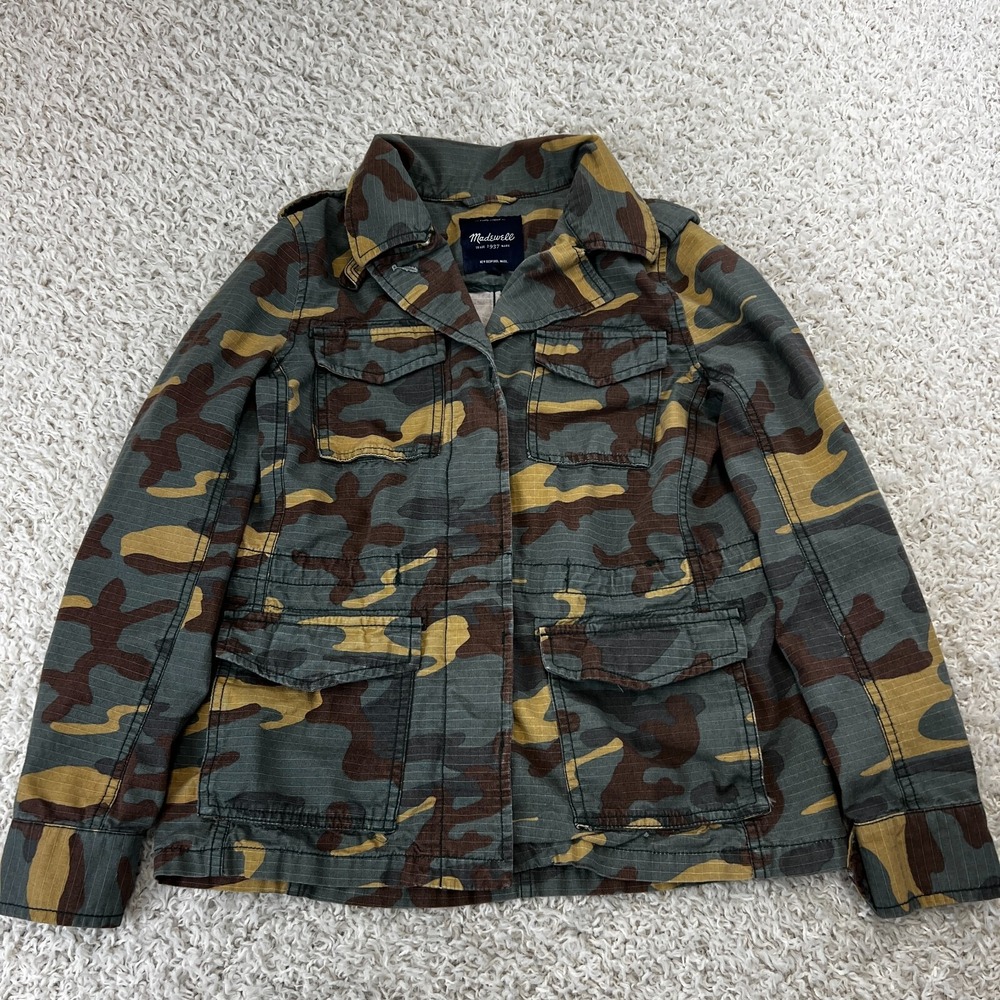 Madewell Outbound Camo Jacket Womens XS A8307 Camouflage Army Military Utility